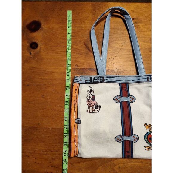 CANVAS HEART TOTE BAG CUTE PRINT SHOULDER BAG NWT - Picture 15 of 15